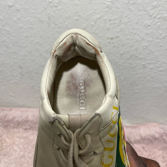 GUCCI Gucci logo leather sneakers Sneakers size 10 main image 7